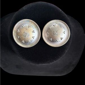 Vintage Liz Claiborne Silver-Tone Clip-On Earrings